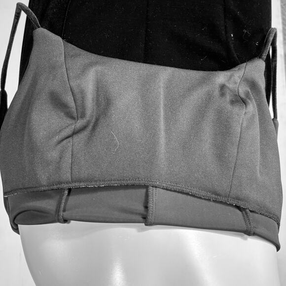 Vintage 90s Black & White Velvet Chiffon Vampy Goth Cruella Y2K Formal Gown | 8 - Picture 6 of 8